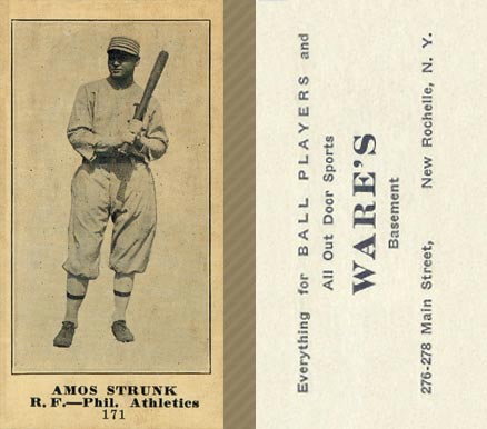 1916 Wares Amos Strunk #171 Baseball Card