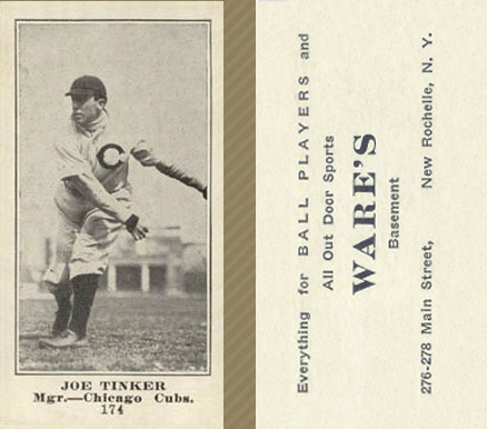 1916 Wares Joe Tinker #174 Baseball Card