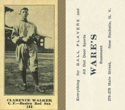 1916 Wares Clarence Walker #183 Baseball Card