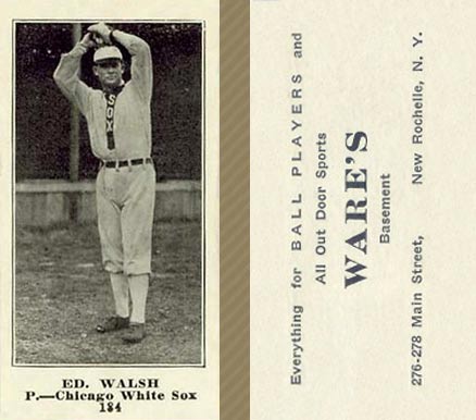 1916 Wares Ed. Walsh #184 Baseball Card