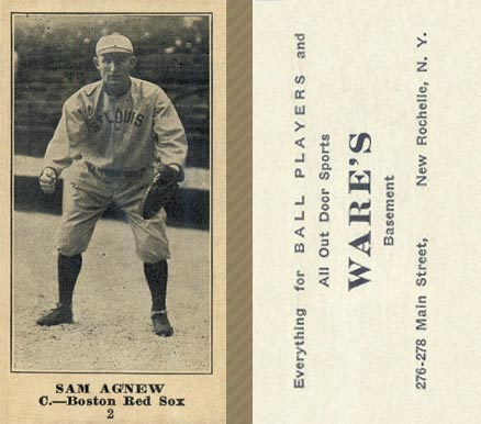 1916 Wares Sam Agnew #2 Baseball Card