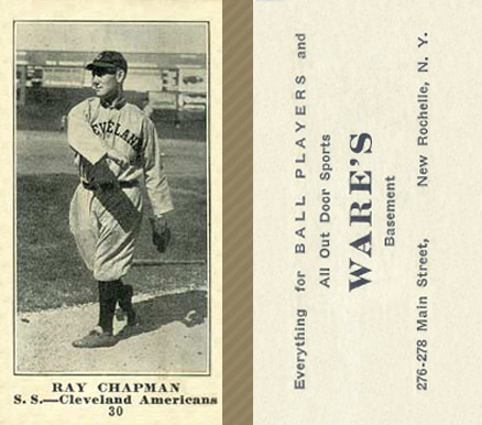 1916 Wares Ray Chapman #30 Baseball Card