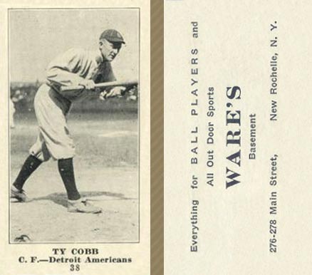1916 Wares Ty Cobb #38 Baseball Card