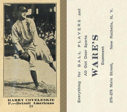 1916 Wares Harry Coveleskie #39 Baseball Card