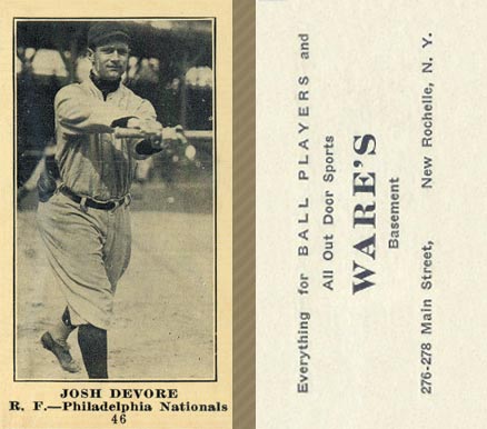 1916 Wares Josh Devore #46 Baseball Card