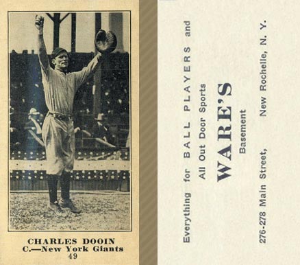 1916 Wares Charles Dooin #49 Baseball Card
