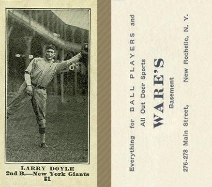1916 Wares Larry Doyle #51 Baseball Card