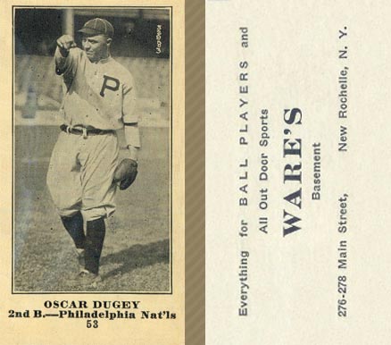 1916 Wares Oscar Dugey #53 Baseball Card