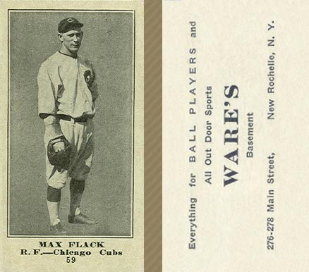1916 Wares Max Flack #59 Baseball Card