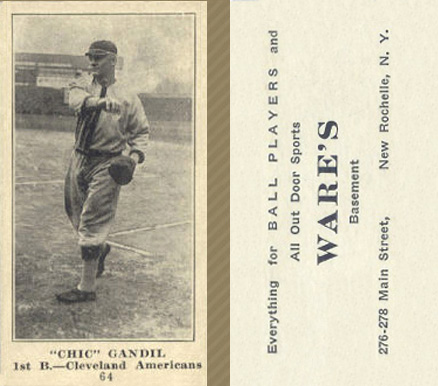 1916 Wares Chic Gandil #64 Baseball Card
