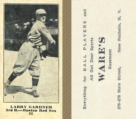 1916 Wares Larry Gardner #65 Baseball Card