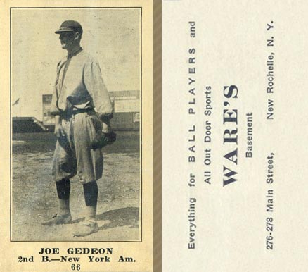 1916 Wares Joe Gedeon #66 Baseball Card
