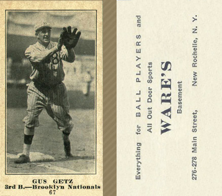 1916 Wares Gus Getz #67 Baseball Card