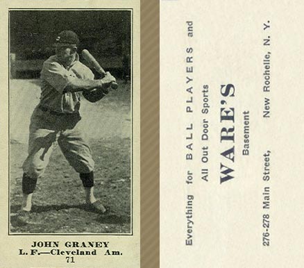 1916 Wares John Graney #71 Baseball Card