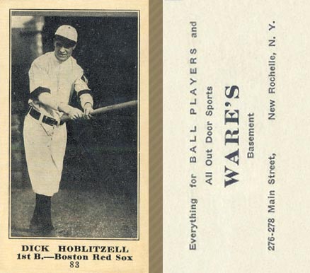 1916 Wares Dick Hoblitzell #83 Baseball Card