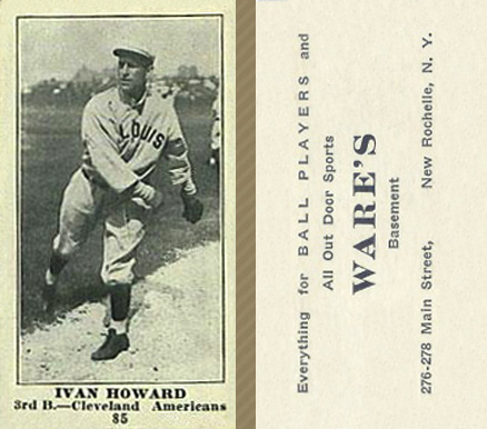 1916 Wares Ivan Howard #85 Baseball Card