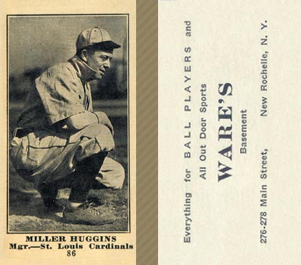 1916 Wares Miller Huggins #86 Baseball Card
