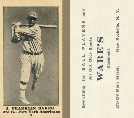 1916 Wares J. Franklin Baker #9 Baseball Card
