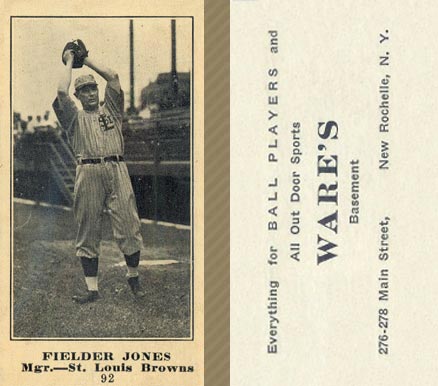 1916 Wares Fielder Jones #92 Baseball Card