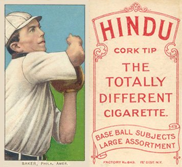 1909 White Borders Hindu-Red Baker, Phila. Amer. #15 Baseball Card