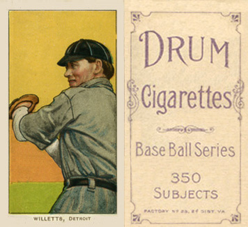 1909 White Borders Drum 350 Willetts, Detroit #511 Baseball Card