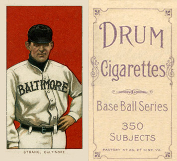 1909 White Borders Drum 350 Strang, Baltimore #469 Baseball Card