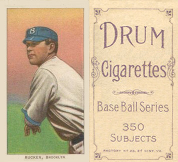 1909 White Borders Drum 350 Rucker, Brooklyn #417 Baseball Card