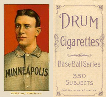 1909 White Borders Drum 350 Pickering, Minneapolis #394 Baseball Card