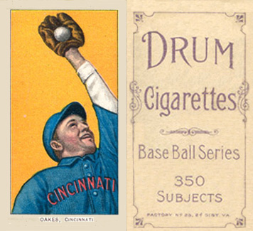 1909 White Borders Drum 350 Oakes, Cincinnati #361 Baseball Card
