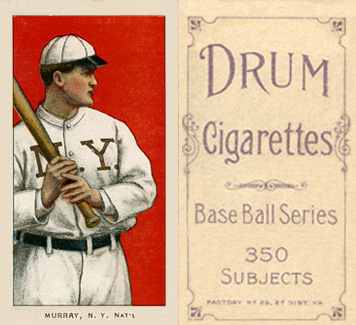 1909 White Borders Drum 350 Murray, N.Y. Nat'L #352 Baseball Card