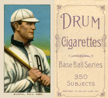 1909 White Borders Drum 350 Murphy, Phila. Amer. #350 Baseball Card