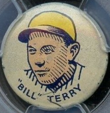 1930 Cracker Jack Pins Bill Terry # Baseball Card