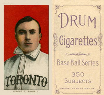 1909 White Borders Drum 350 Mitchell, Toronto #338 Baseball Card