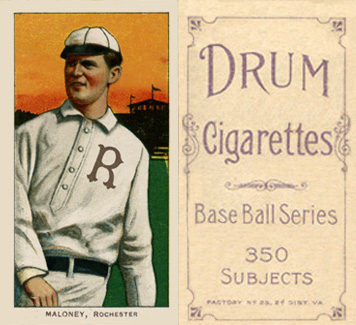 1909 White Borders Drum 350 Maloney, Rochester #299 Baseball Card