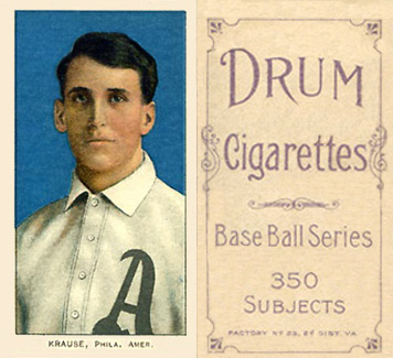 1909 White Borders Drum 350 Krause, Phila. Amer. #265 Baseball Card