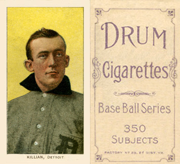 1909 White Borders Drum 350 Killian, Detroit #252 Baseball Card