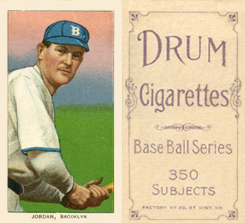 1909 White Borders Drum 350 Jordan, Brooklyn #242 Baseball Card