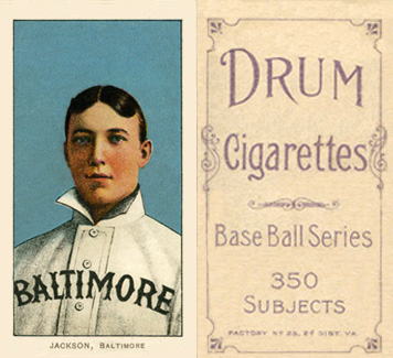 1909 White Borders Drum 350 Jackson, Baltimore #231 Baseball Card