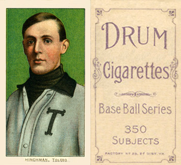 1909 White Borders Drum 350 Hinchman, Toledo #214 Baseball Card