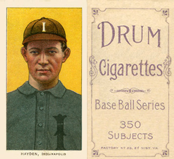 1909 White Borders Drum 350 Hayden, Indianapolis #207 Baseball Card