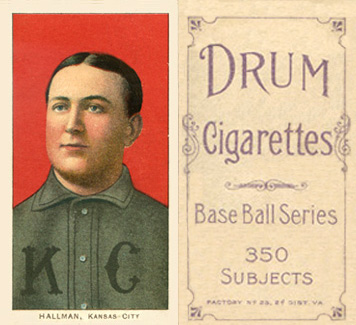 1909 White Borders Drum 350 Hallman, Kansas City #202 Baseball Card