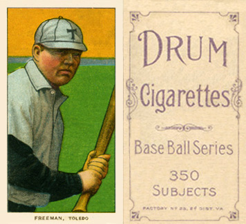 1909 White Borders Drum 350 Freeman, Toledo #179 Baseball Card