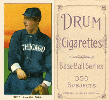 1909 White Borders Drum 350 Fiene, Chicago Amer. #173 Baseball Card