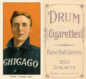 1909 White Borders Drum 350 Fiene, Chicago Amer. #172 Baseball Card