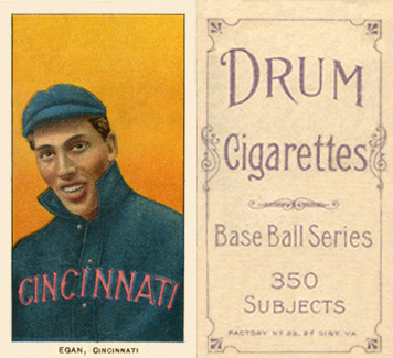 1909 White Borders Drum 350 Egan, Cincinnati #159 Baseball Card