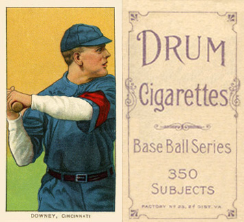 1909 White Borders Drum 350 Downey, Cincinnati #144 Baseball Card