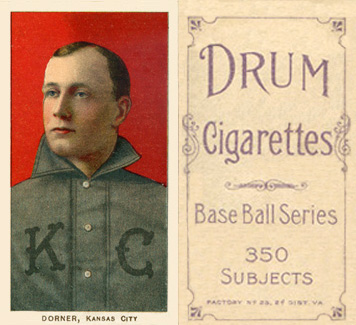 1909 White Borders Drum 350 Dorner, Kansas City #141 Baseball Card