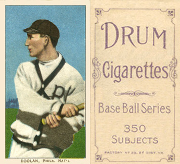 1909 White Borders Drum 350 Doolan, Phila. Nat'L #138 Baseball Card