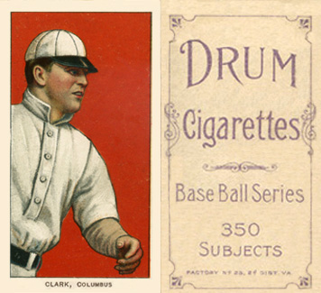 1909 White Borders Drum 350 Clark, Columbus #90 Baseball Card