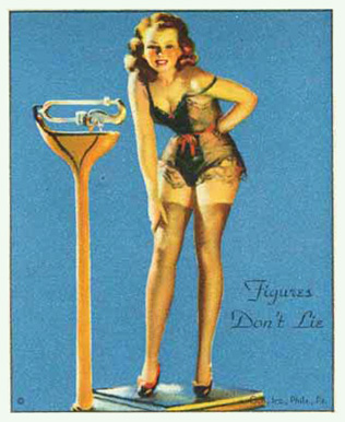 1944 American Beauties Figures don't lie #7 Non-Sports Card